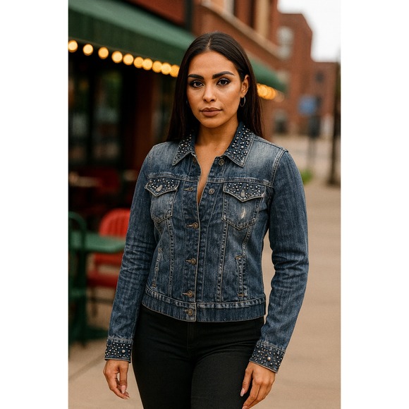 Parasuco Jackets & Blazers - Vintage Western Cowgirl Festival Parasuco Studded Denim Women's Jacket